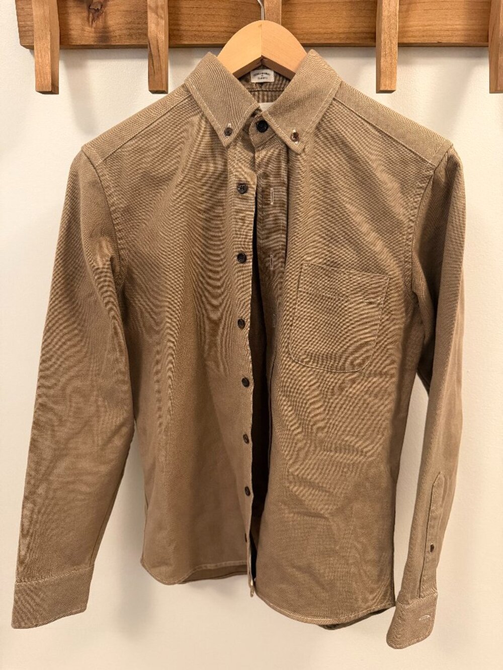 Taylor Stitch The Jack Button Down Shirt 36 Made in California Brown